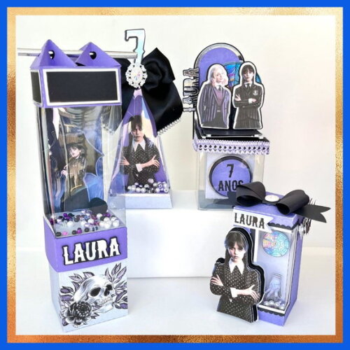 Kit Super Luxo Personalizado Wandinha: 20 Peças