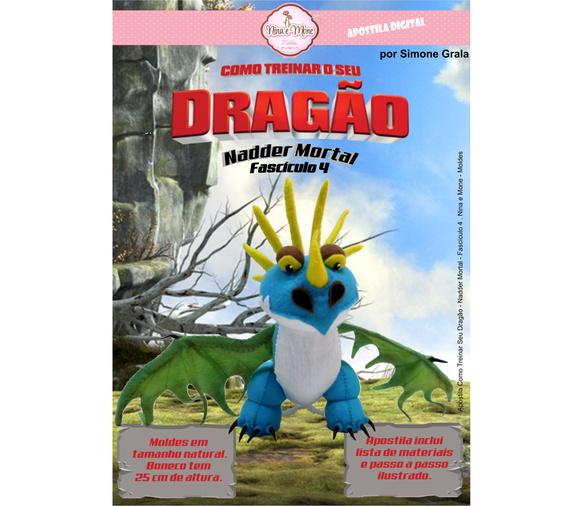 Apostila Como treinar seu dragão -Nadder mortal- fascículo 4