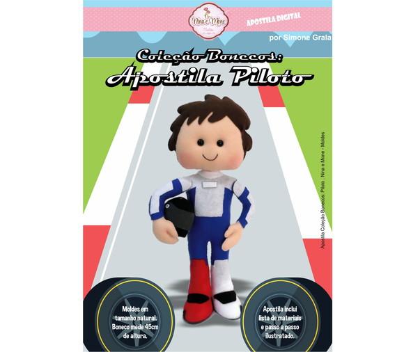 Apostila de Feltro Coleção Bonecos: Piloto