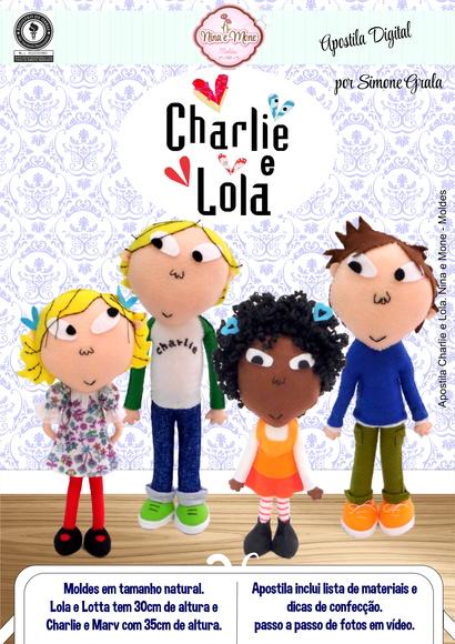 Apostila de feltro Charlie e Lola
