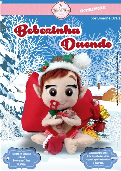 Apostila de Feltro Bebezinha Duende