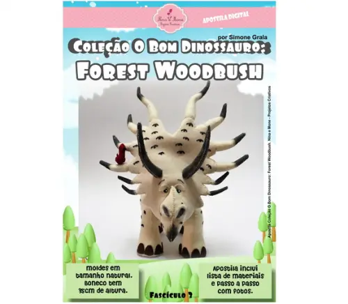 Apostila de feltro Forest Woodbush - Bom Dinossauro