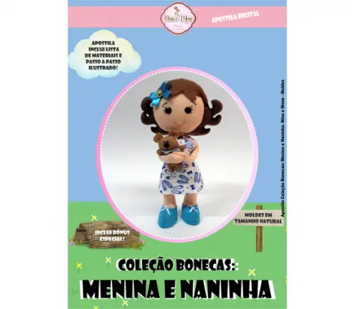 Apostila de Feltro Menina e Naninha