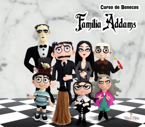 Curso de Bonecos de feltro Família Addams