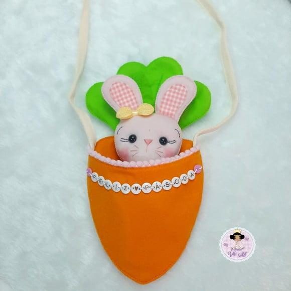 Bolsinha Lúdica com Coelhinhos para Páscoa