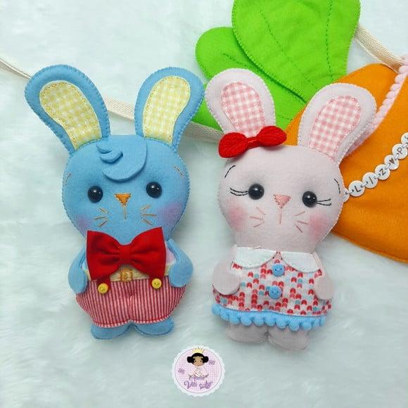 Bolsinha Lúdica com Coelhinhos para Páscoa