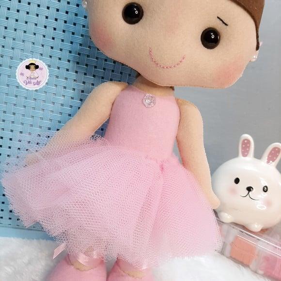 Boneca Bailarina Rosa 35 cm