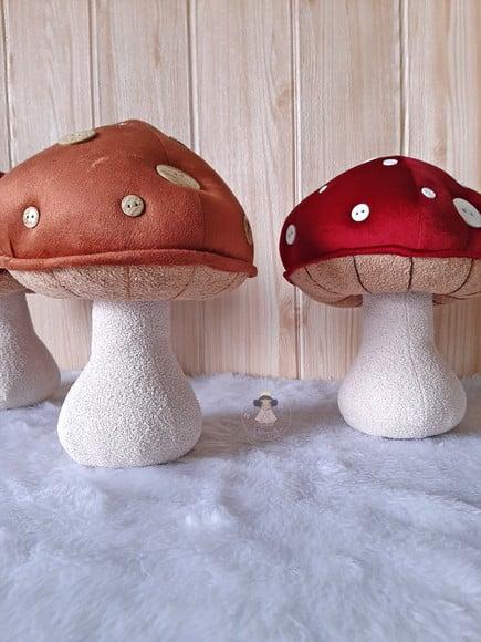 Cogumelo em Tecido para Decoração