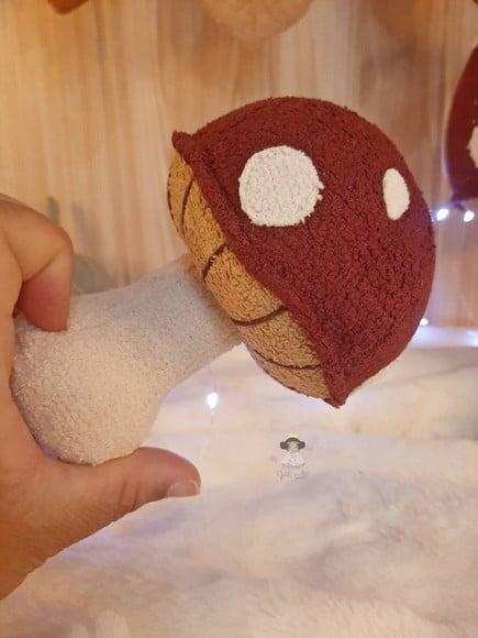 Cogumelo em Tecido para Decoração
