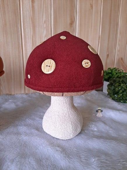Cogumelo em Tecido para Decoração