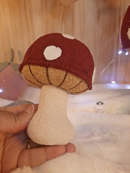 Cogumelo em Tecido para Decoração