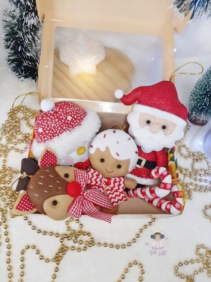 Kit de Pingentes Natalino Enfeite de Natal em Feltro