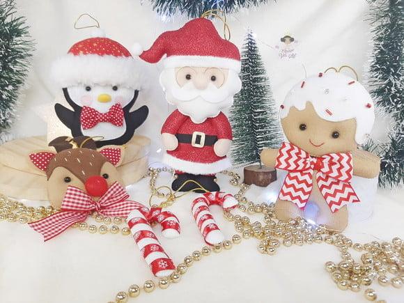 Kit de Pingentes Natalino Enfeite de Natal em Feltro