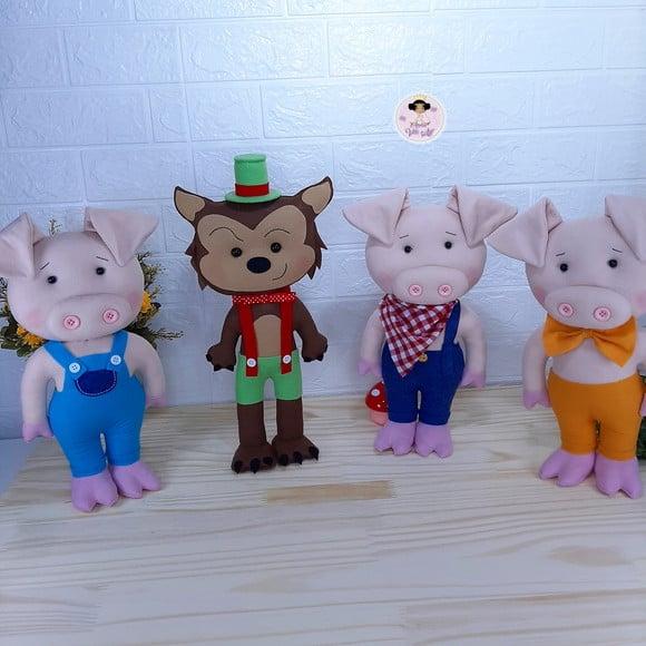 Kit os Três Porquinhos e o Lobo Mau