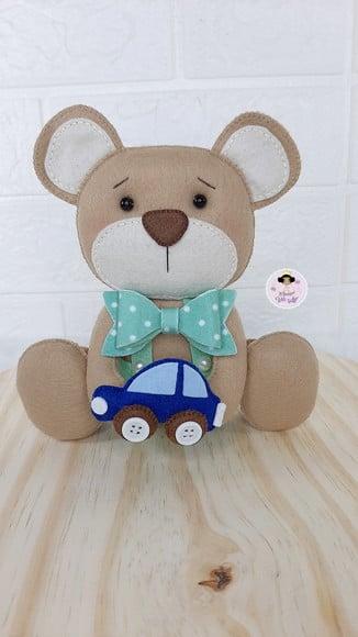 Trio de Urso Brincando em Feltro
