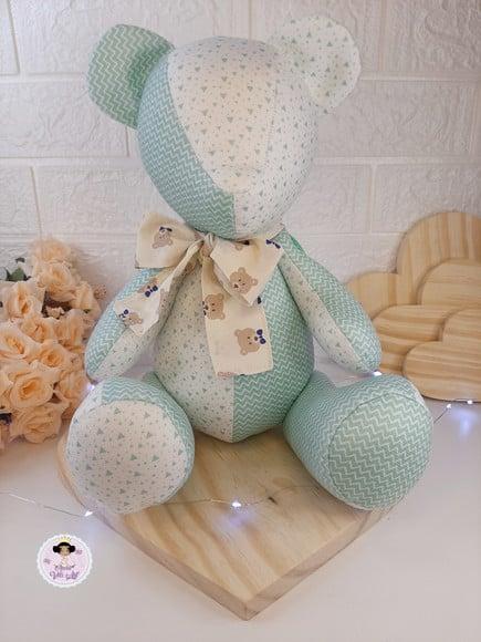 Urso Peti Petá G em Tecido Veludo