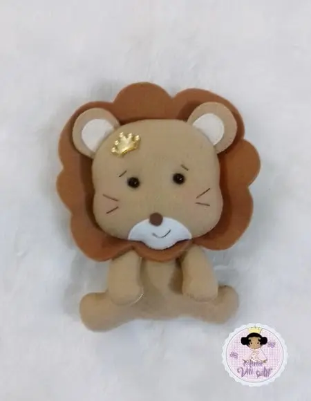 5 Bichinho Safari Baby Feltro Nicho -14 a 15 cm Decorativos