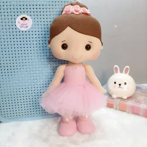 Boneca Bailarina Rosa 35 cm