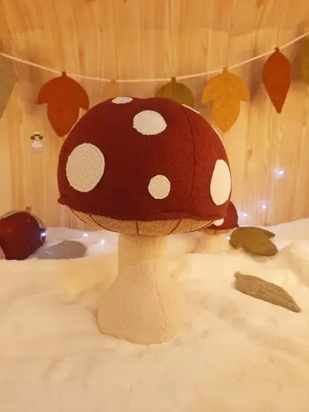 Cogumelo em Tecido para Decoração