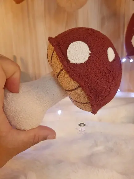 Cogumelo em Tecido para Decoração
