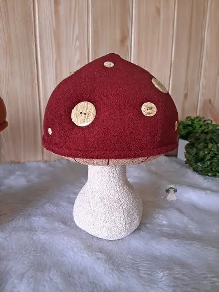 Cogumelo em Tecido para Decoração