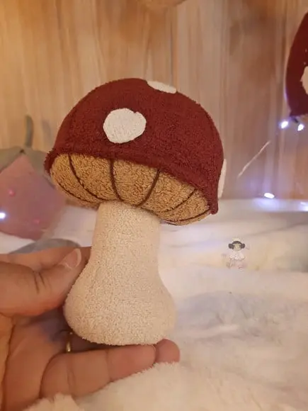 Cogumelo em Tecido para Decoração