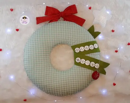 Guirlanda de Natal Papai Noel em Feltro