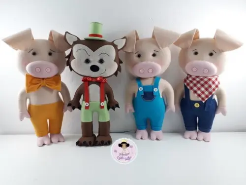 Kit os Três Porquinhos e o Lobo Mau