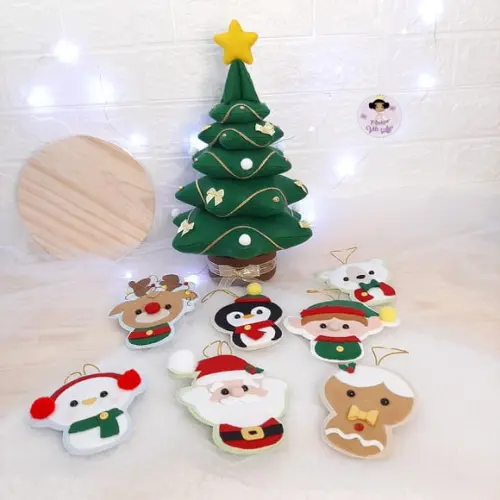 Pingente para Árvore de Natal 12 cm ( 7 Peças )