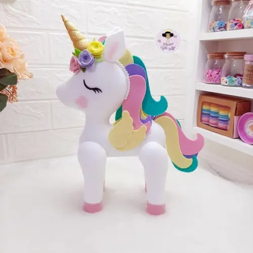 Unicórnio em Feltro 30 cm