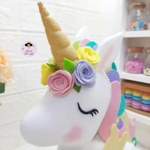 Unicórnio em Feltro 30 cm