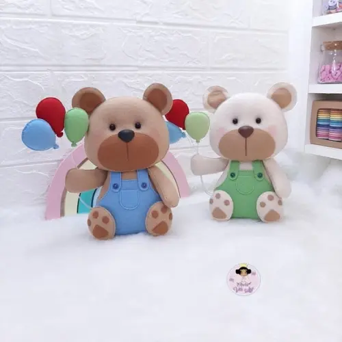 Urso Balões em Feltro Decoração Nicho