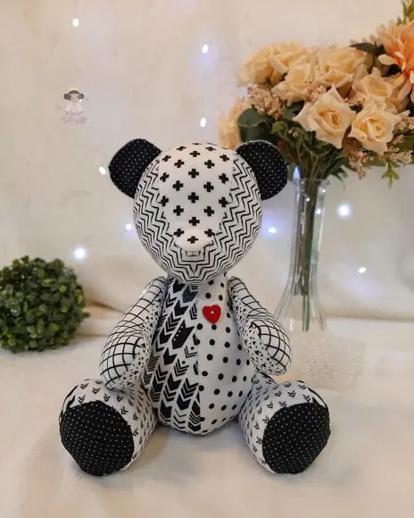 Urso Peti Petá em Tecido Veludo