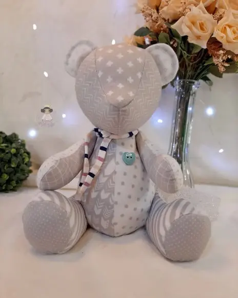 Urso Peti Petá em Tecido Veludo