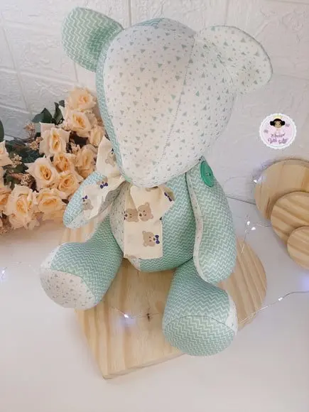 Urso Peti Petá G em Tecido Veludo