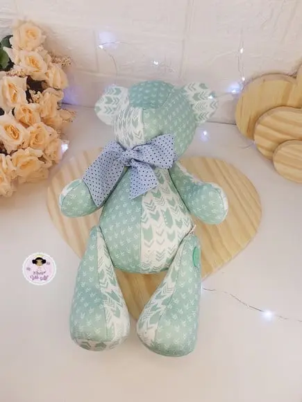 Urso Peti Petá G em Tecido Veludo