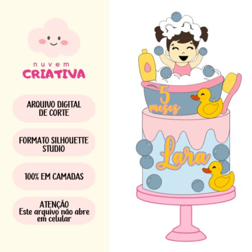 Arquivo de Corte - Menina Hora do Banho