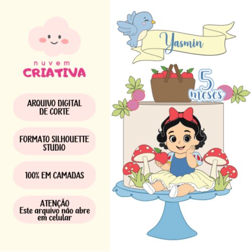 Arquivo de Corte - Bebe Branca de Neve