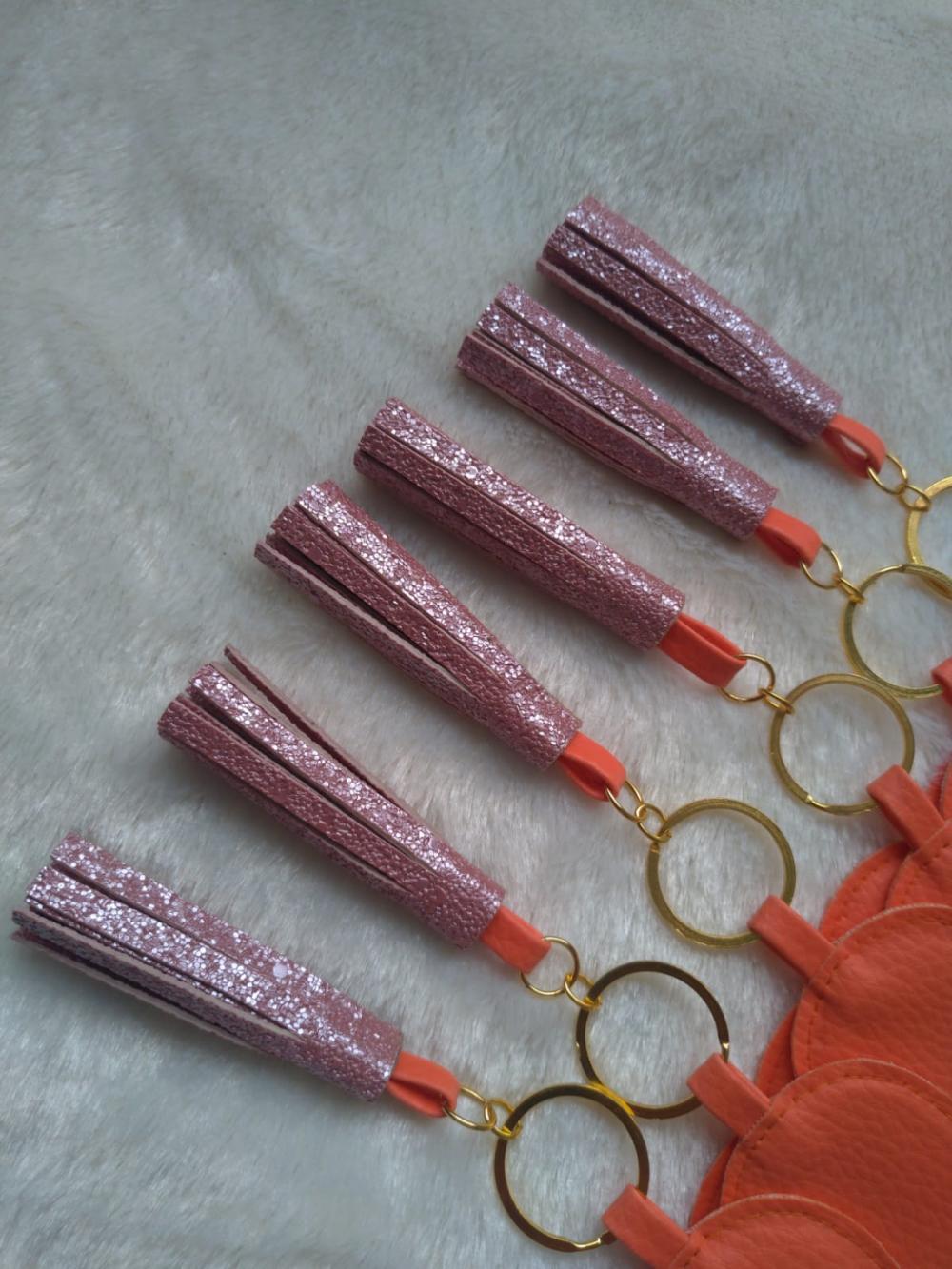 Chaveiro Coração Franja Tassel