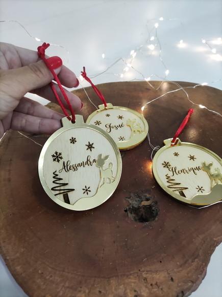 Bolas de Natal em Acrílico Personalizadas