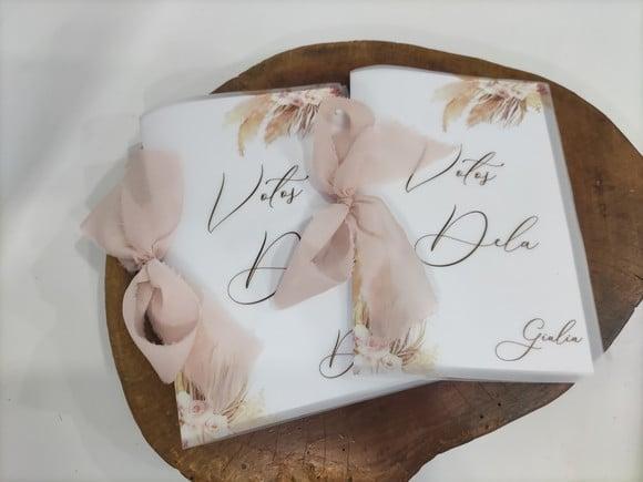 Caderno de Votos Capa em Papel Vegetal