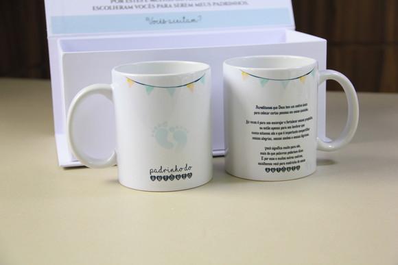 Caixa convite padrinhos de batismo