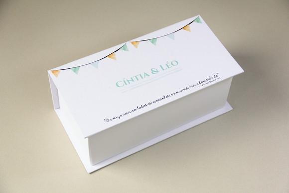 Caixa convite padrinhos de batismo