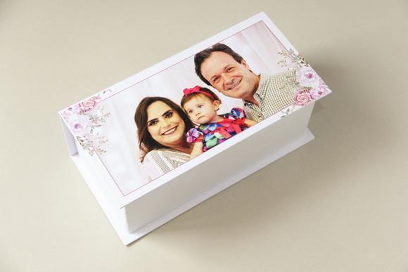 Caixa convite padrinhos de batismo