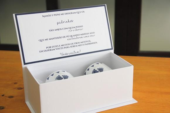 Caixa Convite Padrinhos de Batismo