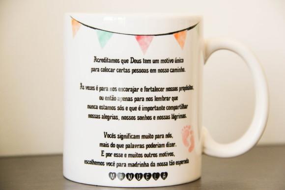 Caneca convite madrinha
