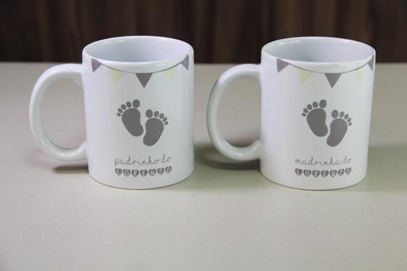 Caneca convite padrinho de batismo