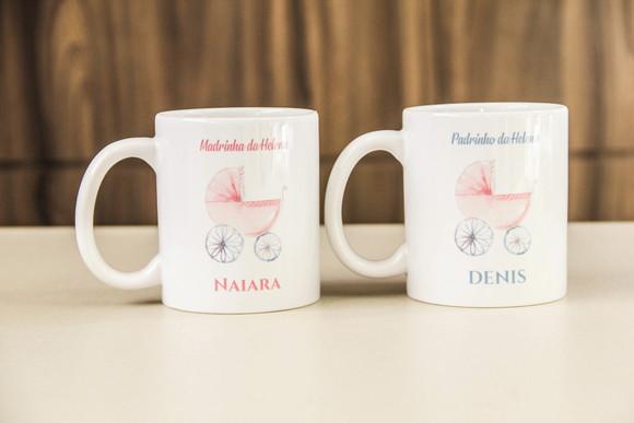 Caneca convite padrinho de batismo