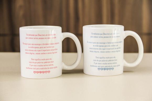 Caneca convite padrinho de batismo