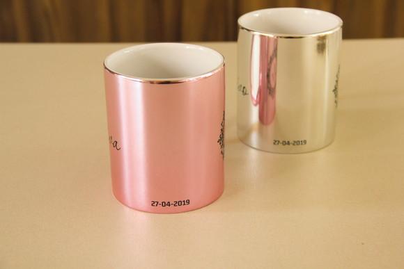 Caneca metalizada Noivo - Noiva